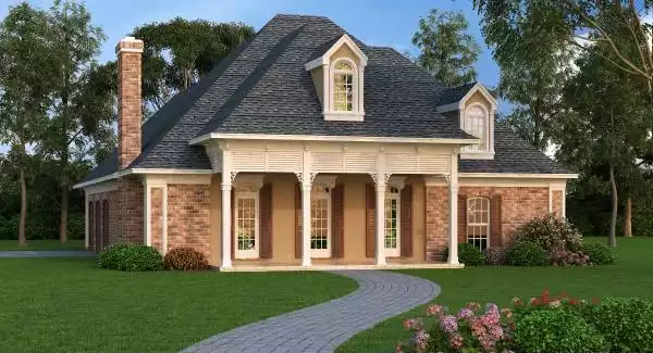 image of single story traditional house plan 5287